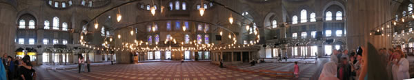 Blue Mosque interior panorama